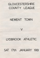 Newent Town v Lydbrook Athletic   17-Jan-1981