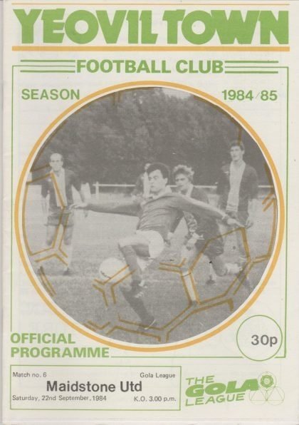 Yeovil Town v Maidstone United 22-Sep-1984