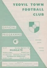 Yeovil Town v Margate 18-Apr-1964