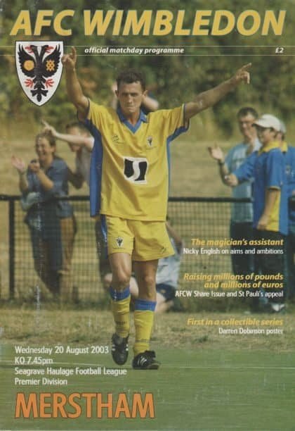 AFC Wimbledon v Merstham  20-Aug-2003