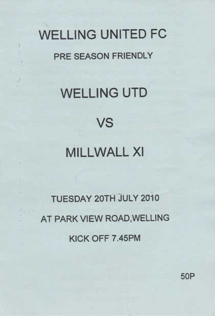 Welling United v Millwall XI 20-Jul-2010