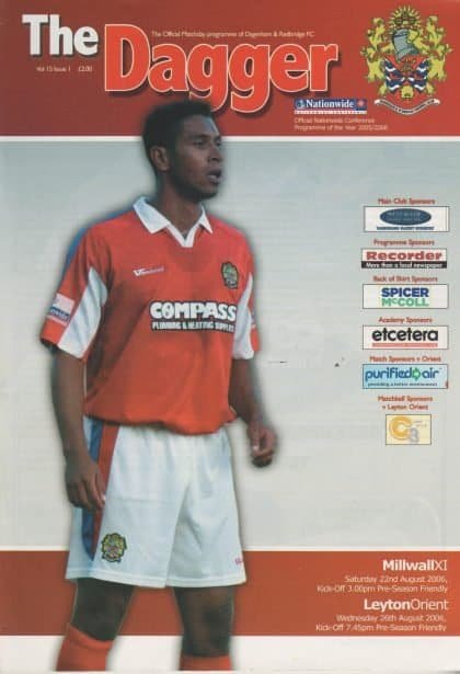 Dagenham & Redbridge v Millwall XI  22-Aug-2006