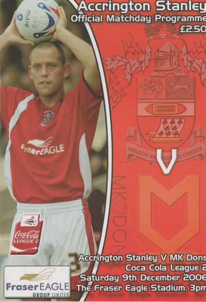 Accrington Stanley v Milton Keynes Dons 09-Dec-2006