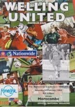 Welling United v Morecambe  19-Feb-2000