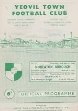 Yeovil Town v Nuneaton Borough 30-Mar-1968