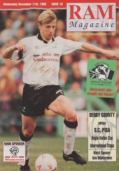 Derby County v Pisa  11-Nov-1982