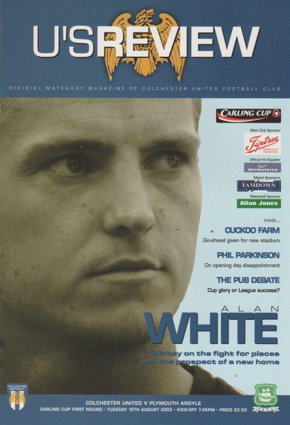 Colchester United v Plymouth Argyle 12-Aug-2003