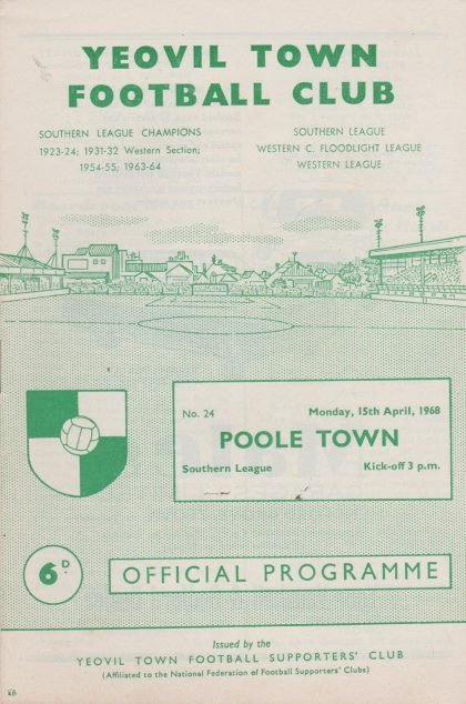Yeovil Town v Poole Town 15-Apr-1968