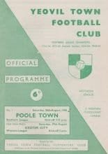 Yeovil Town v Poole Town 20-Aug-1966