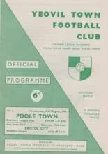 Yeovil Town v Poole Town 31-Aug-1966