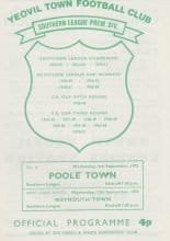 Yeovil Town v Poole Town 06-Sep-1972