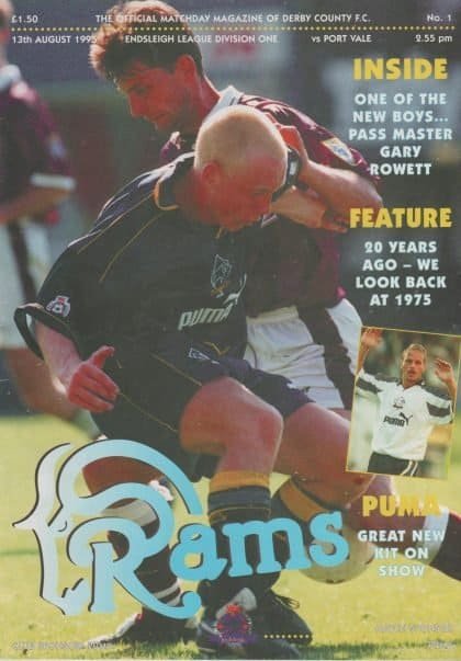 Derby County v Port Vale 13-Aug-1995