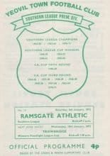 Yeovil Town v Ramsgate Athletic  06-Jan-1973