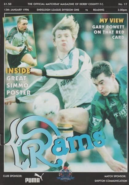 Derby County v Reading 13-Jan-1996
