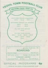 Yeovil Town v Romford 07-Oct-1972
