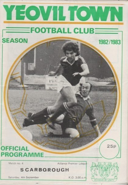 Yeovil Town v Scarborough 04-Sep-1984