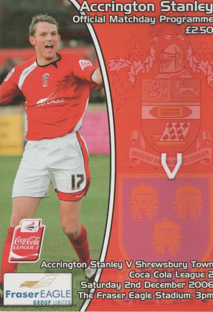 Accrington Stanley v Shrewsbury Town 02-Dec-2006