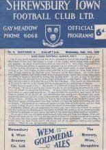 Shrewsbury Town v Southend United 21-Sep-1960
