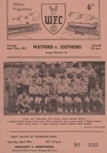 Watford v Southend United 25-Apr-1961