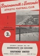 Bournemouth & Boscombe Athletic v Southend United  28-Jan-1961