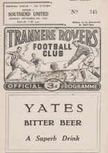 Tranmere Rovers v Southend United 05-Sep-1960