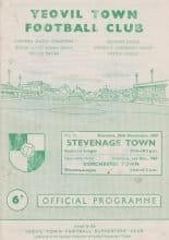 Yeovil Town v Stevenage Town 25-Nov-1967