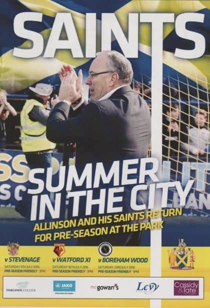St Albans City v Boreham Wood    23-Jul-2016