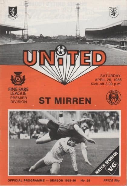 Dundee United v St Mirren  26-Apr-1986