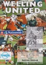 Welling United v Sutton United  12-Nov-1999