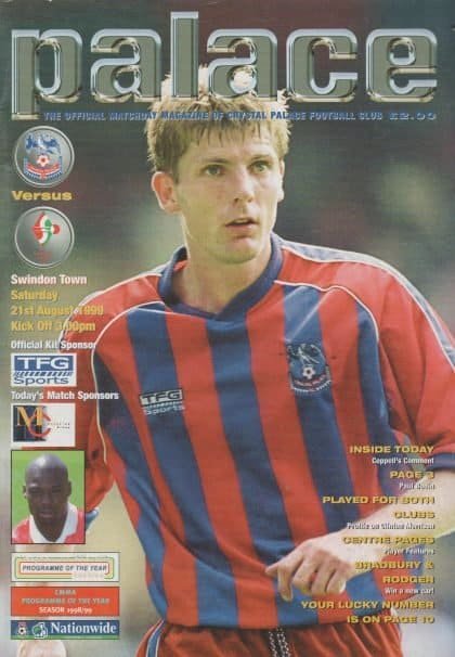 Crystal Palace v Swindon Town  21-Aug-1999