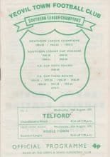 Yeovil Town v Telford United 18-Aug-1971