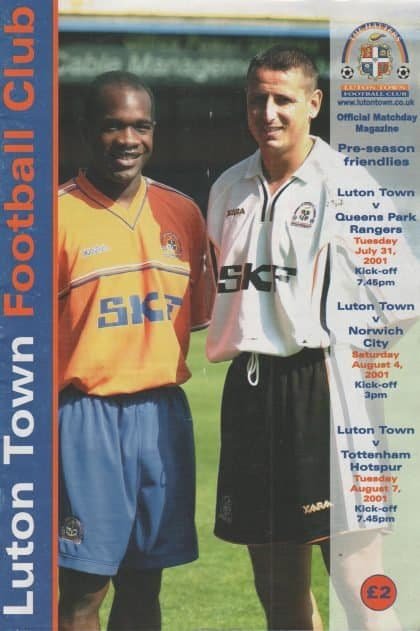 Luton Town v Tottenham Hotspur  07-Aug-2001