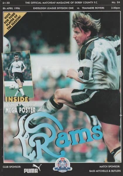 Derby County v Tranmere Rovers 08-Apr-1996