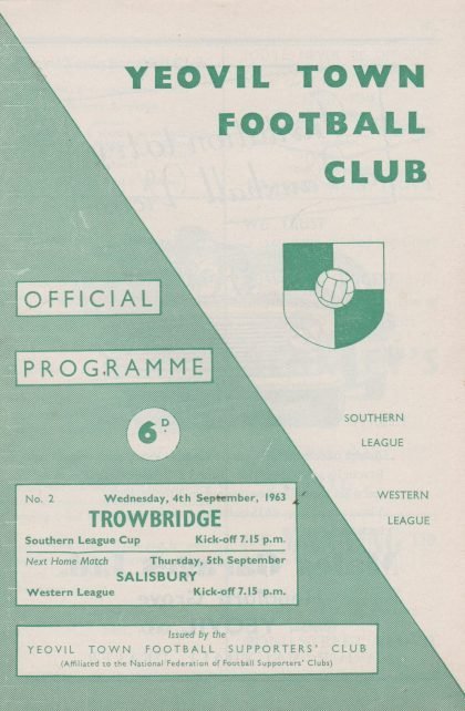 Yeovil Town v Trowbridge Town  04-Sep-1963