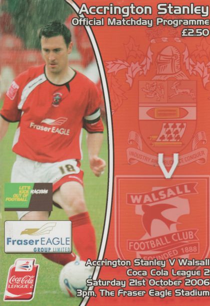 Accrington Stanley v Walsall  21-Oct-2006