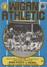 Wigan Athletic v Walsall 26-Nov-1983