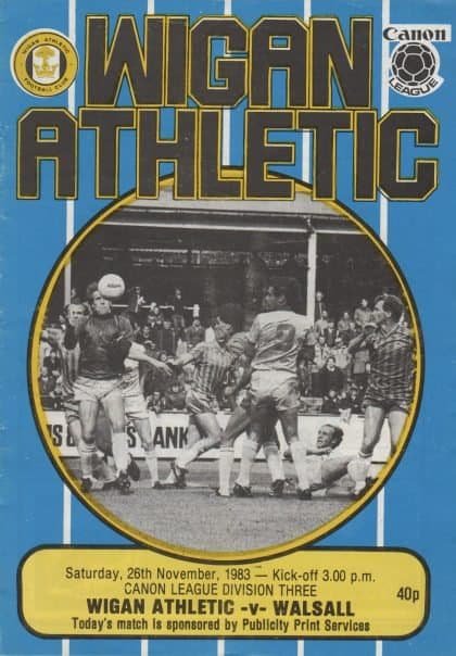 Wigan Athletic v Walsall 26-Nov-1983