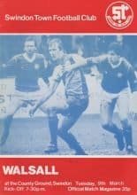 Swindon Town v Walsall 09-Mar-1982