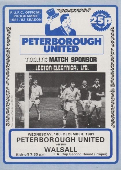 Peterborough United v Walsall  16-Dec-1981