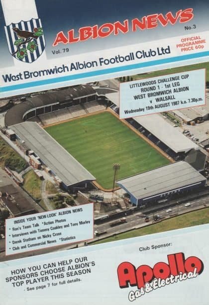 West Bromwich Albion v Walsall  19-Aug-1987