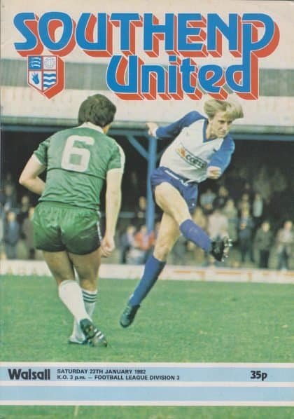 Southend United v Walsall 23-Jan-1982