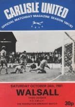 Carlisle United v Walsall   24-Oct-1981