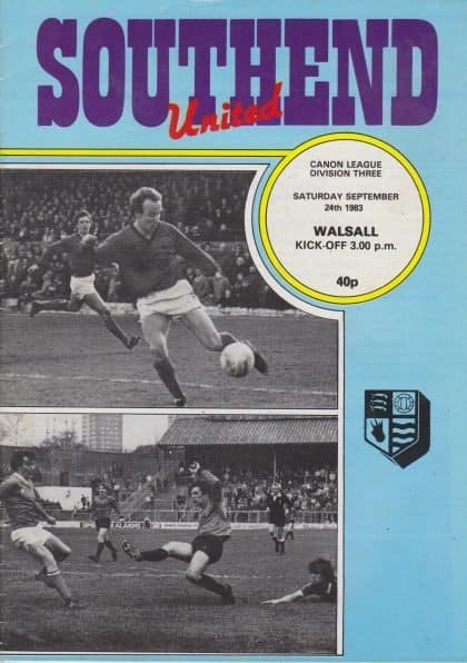 Southend United v Walsall 24-Sep-1983