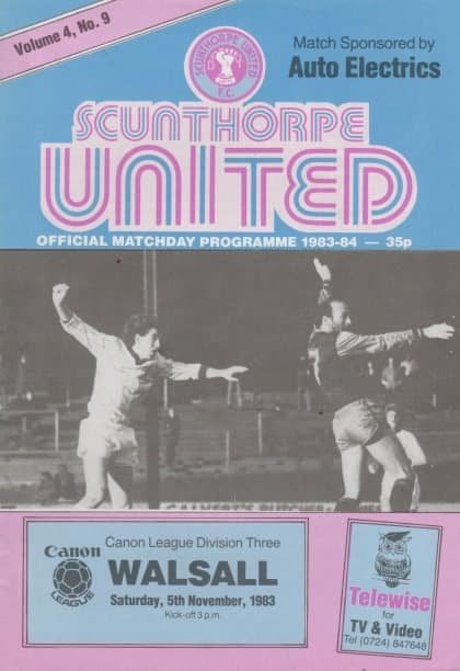 Scunthorpe United v Walsall   05-Nov-1983