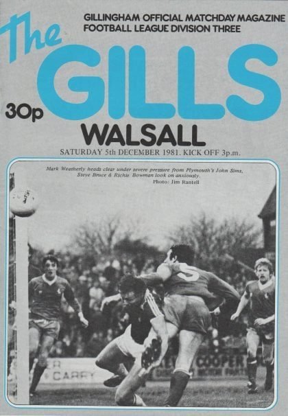 Gillingham v Walsall 05-Dec-1981