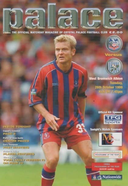 Crystal Palace v West Bromwich Albion  26-Oct-1999
