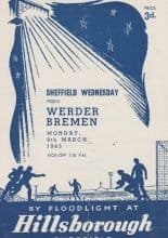 Sheffield Wednesday v Werder Bremen  08-Mar-1965