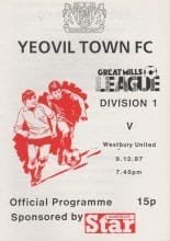 Yeovil Town Reserves v Westbury United 09-Dec-1987
