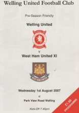Welling United v West Ham United XI 01-Aug-2007
