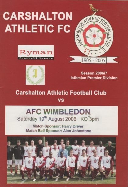 Carshalton Athletic v AFC Wimbledon 19-Aug-2006